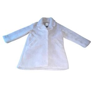 Abercrombie & Fitch Sherpa Light Gray Teddy Coat Small NWT